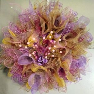 Butterfly deco mesh wreath